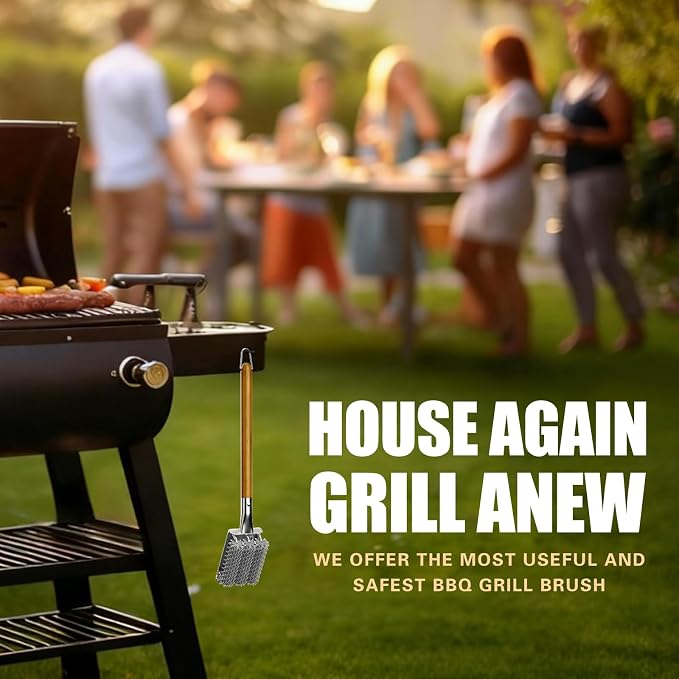 HOUSE AGAIN Grill Brush and Scraper Bristle Free - Image 7