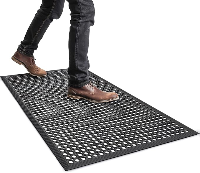 Outdoor Rubber Mat for Floor Anti-Fatigue Non Slip Commercial Restaurant Floor by YOSHIKO