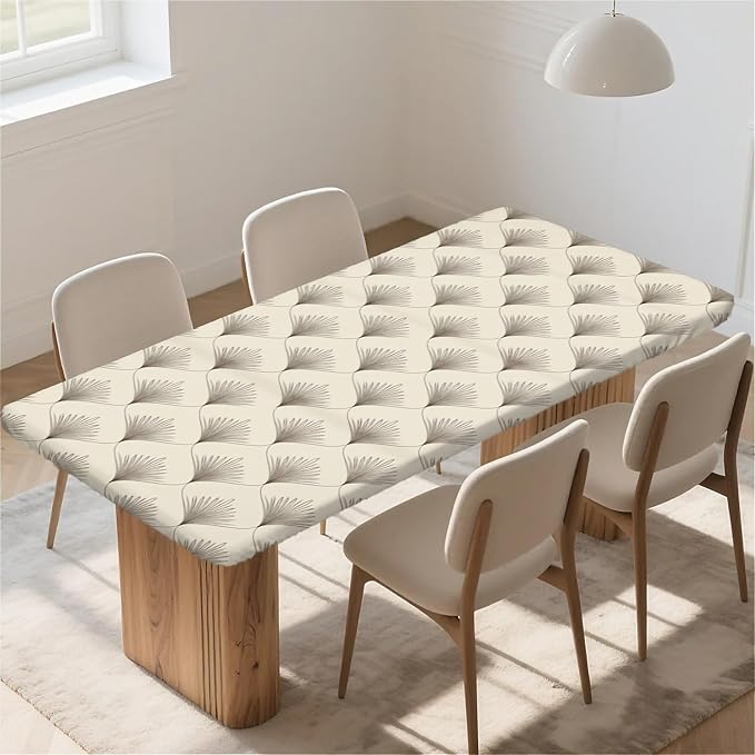 Rectangle Table Cloth Cover Waterproof Elastic Fitted Polyester Fitted - Image 6