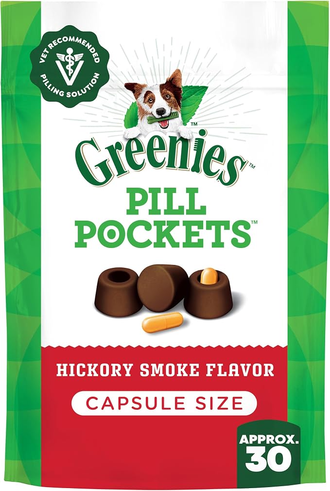 Greenies Pill Pockets for Dogs, Large Size Soft Dog Treats, Hickory Smoke Flavor by GREENIES