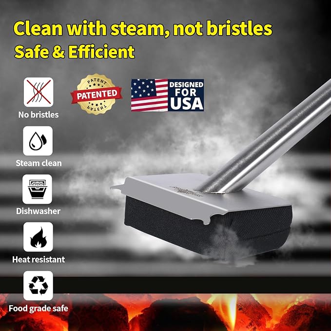 Steam Grill Brush Bristle Free, Grill Cleaner - Image 3