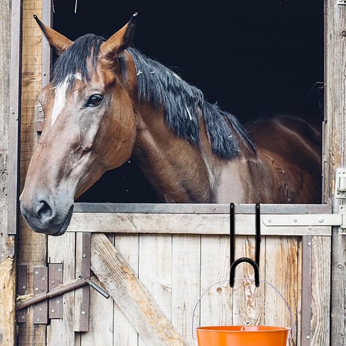 4 Inch Tack Hook Over Rail Bridle Hooks Heavy Duty Horse Water Bucke - Image 7