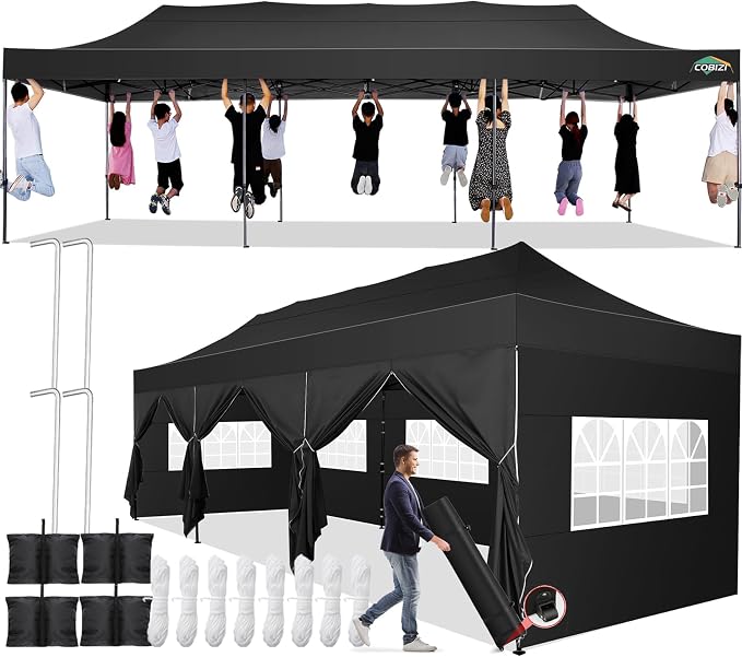 COBIZI 10x30 Pop up Canopy Tent 10x30 Canopy by COBIZI