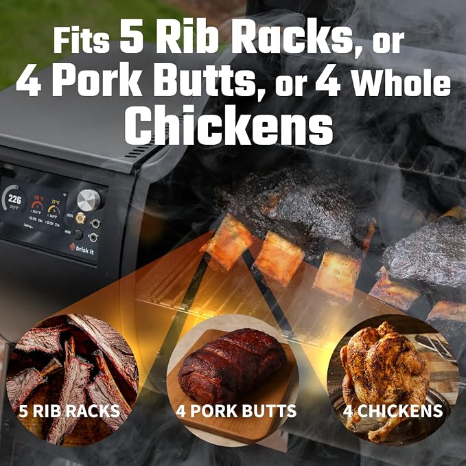 Brisk It Origin-580 Electric Wood Pellet Smoker Grill – A.I. Smart BBQ Grill - Image 5