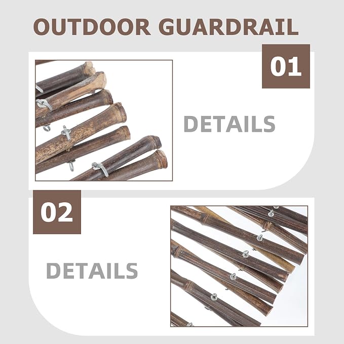 Toyvian Stretchable Garden Fence Natural Reed Decorative Partition - Image 6
