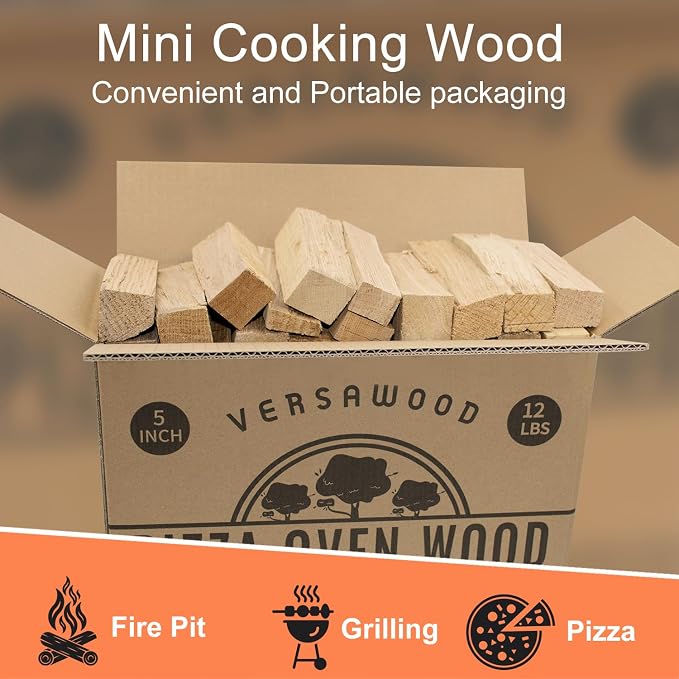 Kiln-Dried Oak Wood for Pizza Ovens, 5-Inch Barkless Logs, Solo Stove, and - Image 6