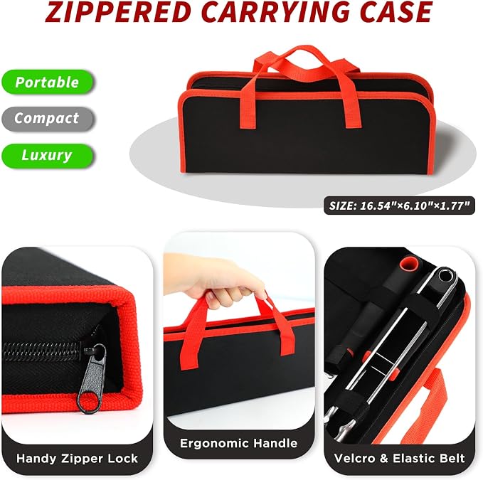 BBQ Tools Set, Tongs with Portable Bag, Essential Accessories - Image 4