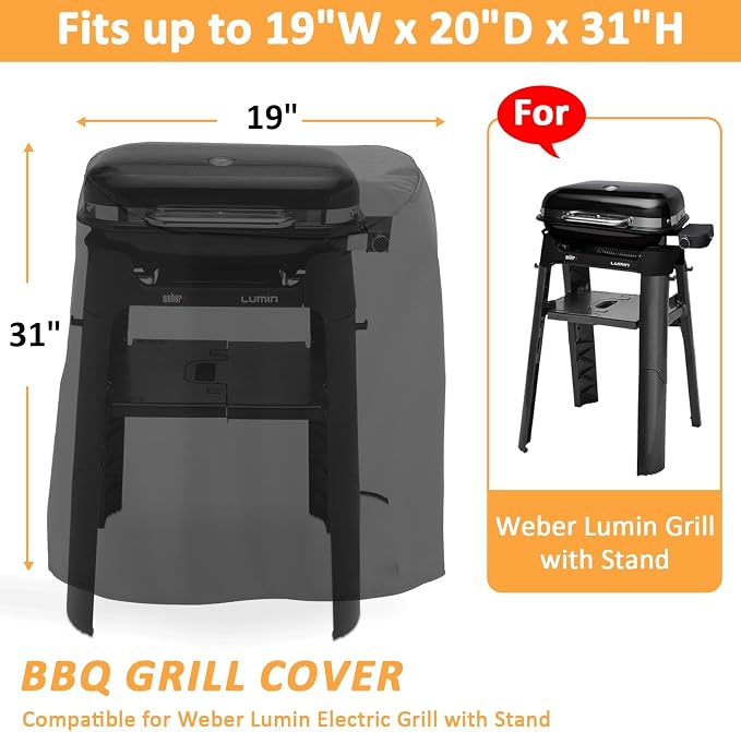 Grill Cover for Weber Lumin Electric Grill - Image 2
