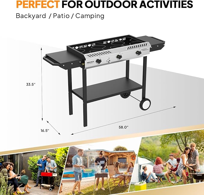 ROVSUN 3 Burner Propane Stove - Image 6
