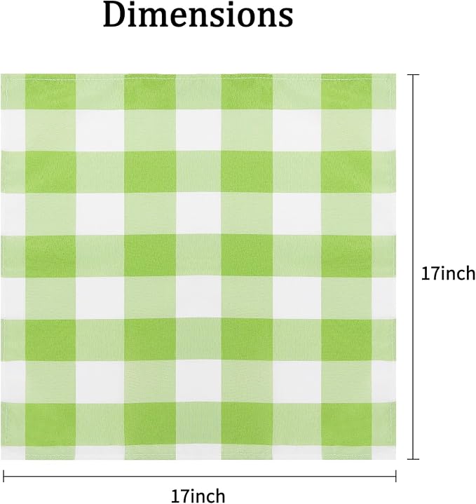 Buffalo Plaid Table Napkins Set of 50 Checkered Cloth Napkins 17x17 inch - Image 2