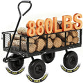 Garden Wagon Cart Heavy Duty 880 LBS Steel Utility Cart by HEAHOLD