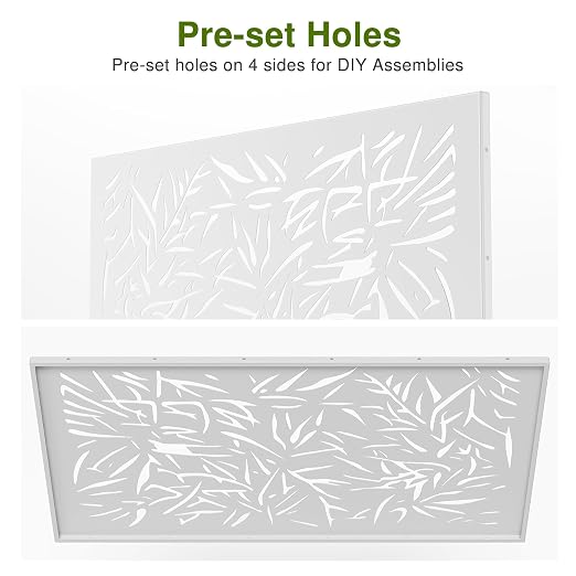 Casaphoria 72" H x 47" W Metal Outdoor Privacy Screen, Freestanding Decorative - Image 4
