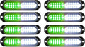 ASPL 8pcs Sync Feature Ultra Slim 12-LED Surface Mount Flashing Strobe Lights by ASPL