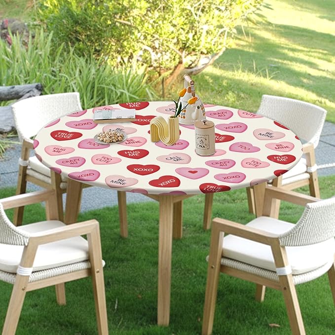 Valentines Day Round Fitted Tablecloth - Image 3