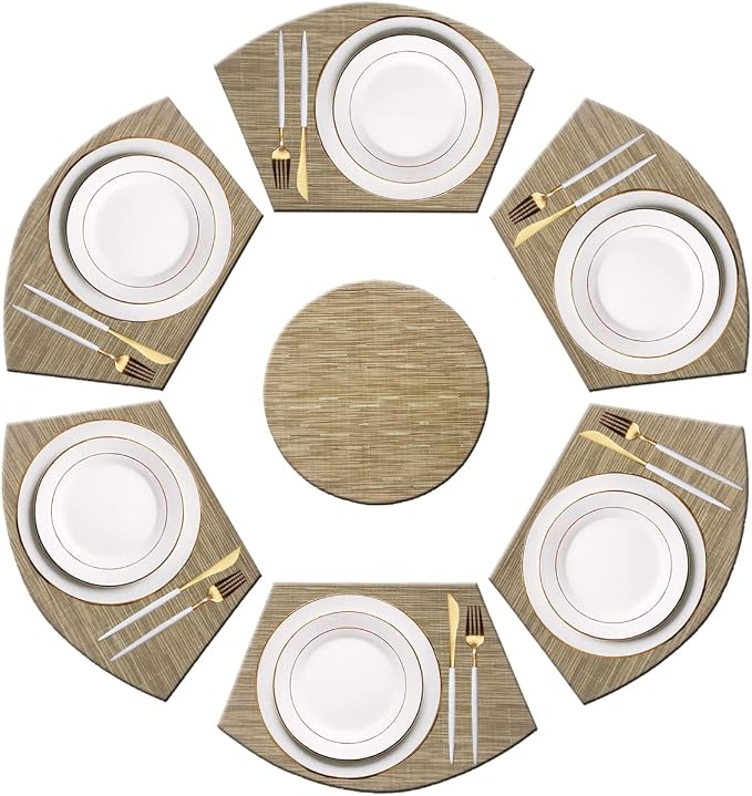 PIGCHCY Wedge Shaped Placemats Set of 6 by PIGCHCY