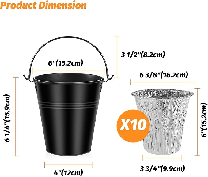 Drip Grease Bucket & 10 Pack Bucket Liners Set Compatible - Image 2