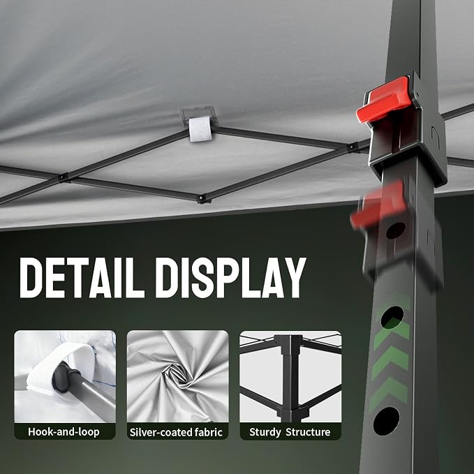 CROWN SHADES 10x10 Pop Up Canopy Tent - Image 5