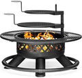 47 Inch Outdoor Wood Burning Fire Pit by Panovue