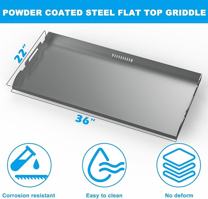 Flat Top Griddle Insert for Blackstone 36 Inch Griddle Powder Coated Steel - Image 2