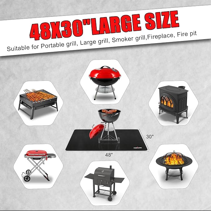 Upgrade 48 x 30 Inch Under Grill Mats - Image 4