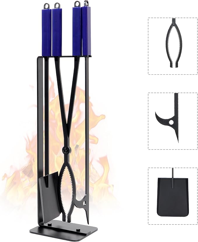 28" Firewood Tongs Log Grabber for Thick Logs Outdoor Indoor Camfire Firepit by CKLT