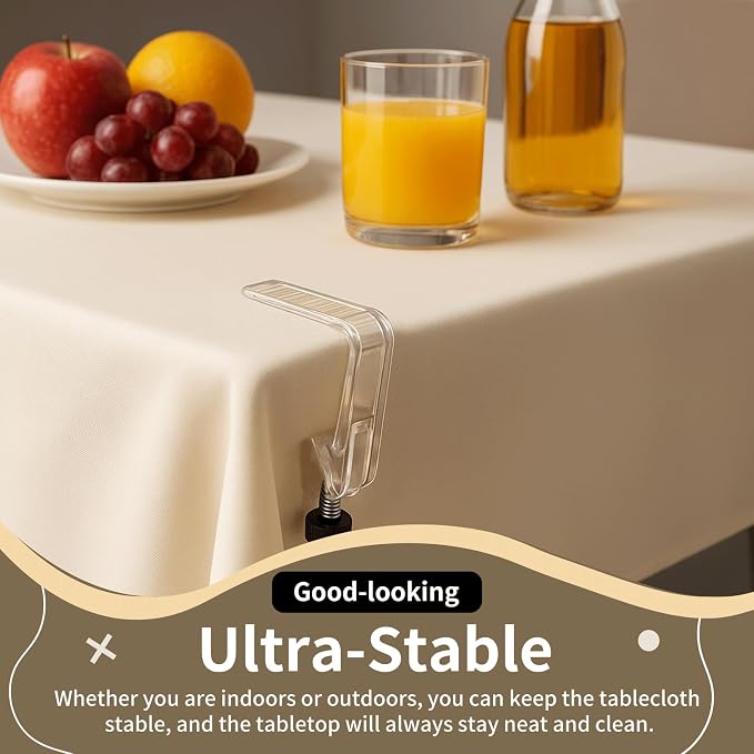 12 Pieces Adjustable Tablecloth Clips, Suitable - Image 5