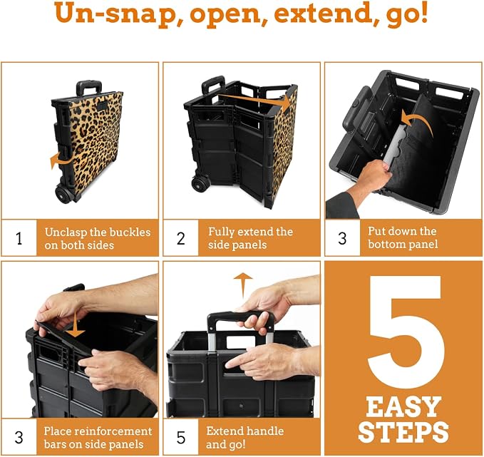 Inspired Living Ultra-Slim Rolling Collapsible Storage Pack-N-Roll Utility-carts - Image 7