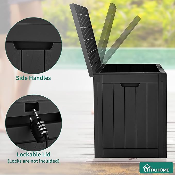 YITAHOME 31 Gallon Outdoor Storage Deck Box, Waterproof Resin Package Delivery - Image 7