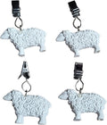 TwoFish Home Set of 4 Sheep Resin Tablecloth Weights Clips Sheep Handicraft by TwoFishHomeFashionLLC