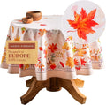 Maison d' Hermine Table Cloth Round Table 100% Cotton 69 Inches Fall Tablecloth by MaisondHermine