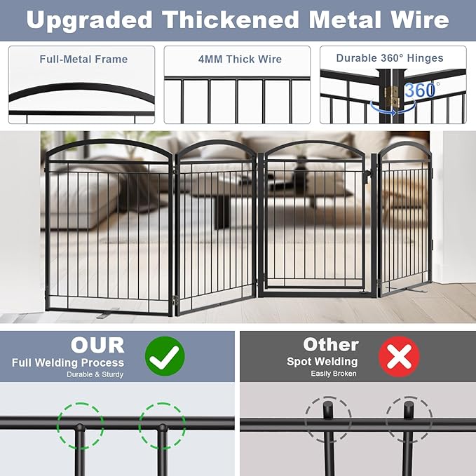 Full Metal Free Standing Dog Gate - Image 3