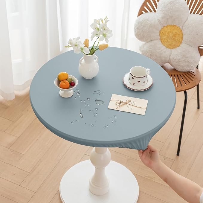Round Fitted PU Tablecloth by Huierxun