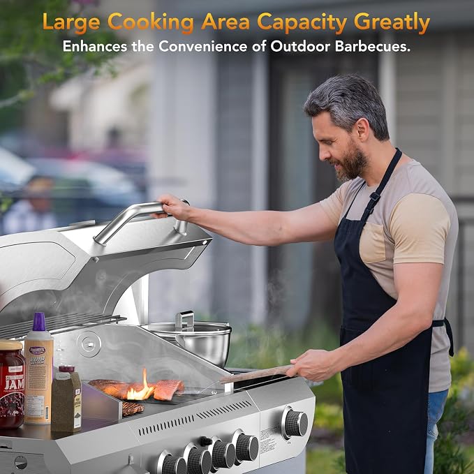 G41 Pro BBQ Grill, Heavy-Duty Stainless Steel Gas Grill, 4 Burner Gas Grill - Image 7