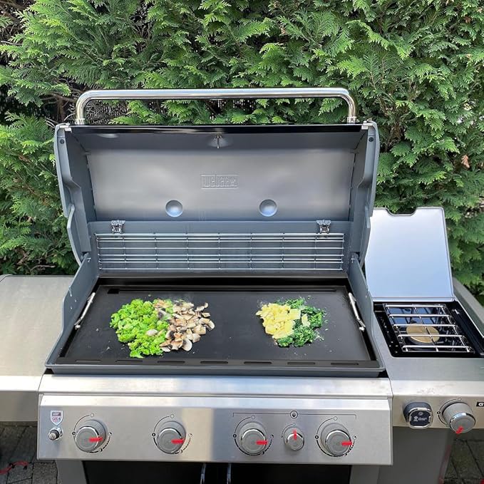 Full-Size Griddle Inserts for Weber Genesis II 400 Series Gas Grills, Flat Top - Image 4