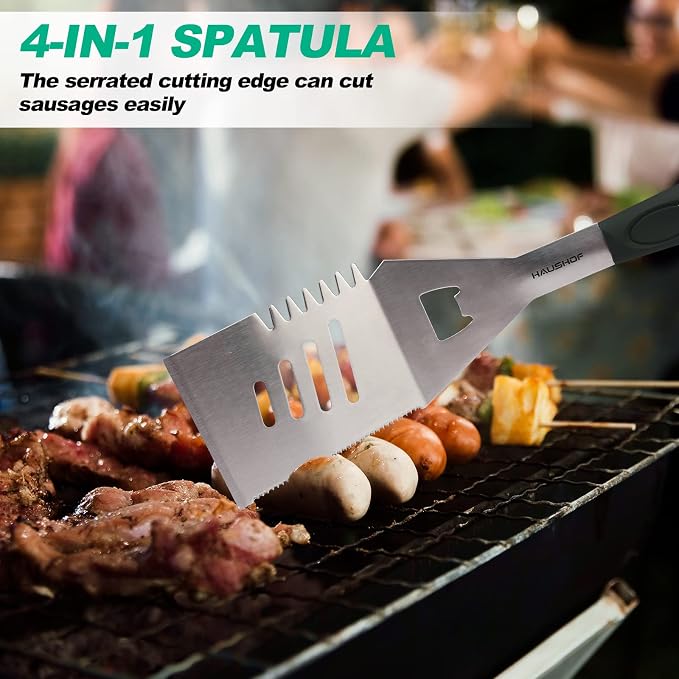 HAUSHOF Large Grill Accessories Heavy Duty BBQ Set Gifts - Image 4