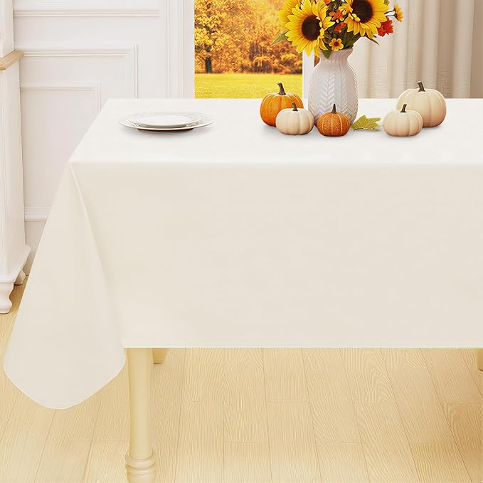Smiry Rectangle Table Cloth 60x140 Inch, Waterproof Wipeable Vinyl Tablecloths by Smiry