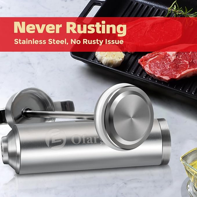 Ofargo Stainless Steel Meat Injector Syringe - Image 3