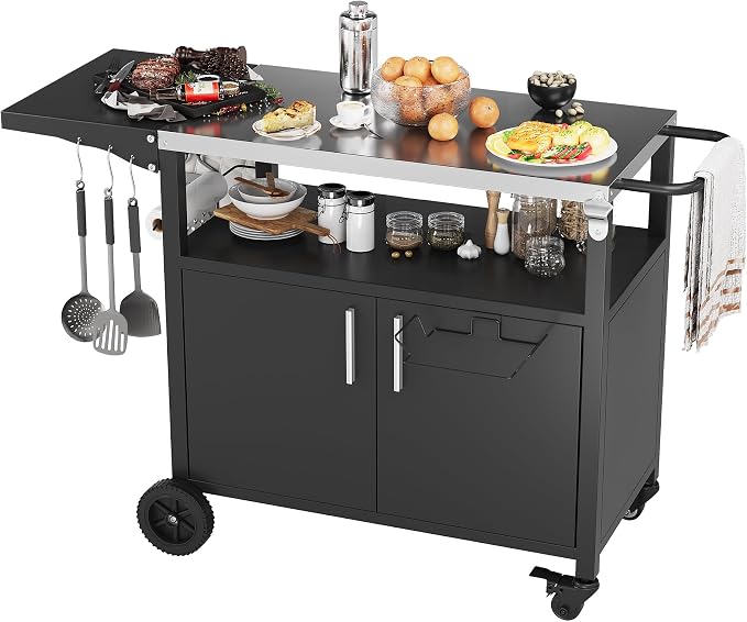 JY QAQA Outdoor Grill Cart by JYQAQA