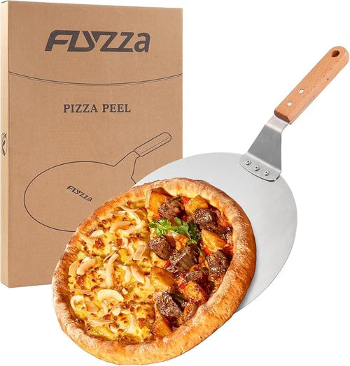 12 Inch Stainless Pizza Peel, Pizza Spatula by FLYZZA