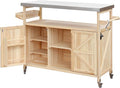 Grill Table, Rolling Bar Cart, Storage Cabinet, Artificial Board, by Unknown