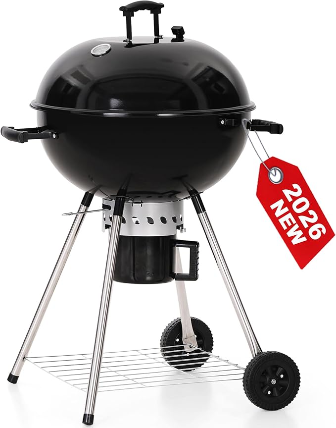 GREEN PARTY 22 inch Kettle Charcoal BBQ Grill by GREENPARTY
