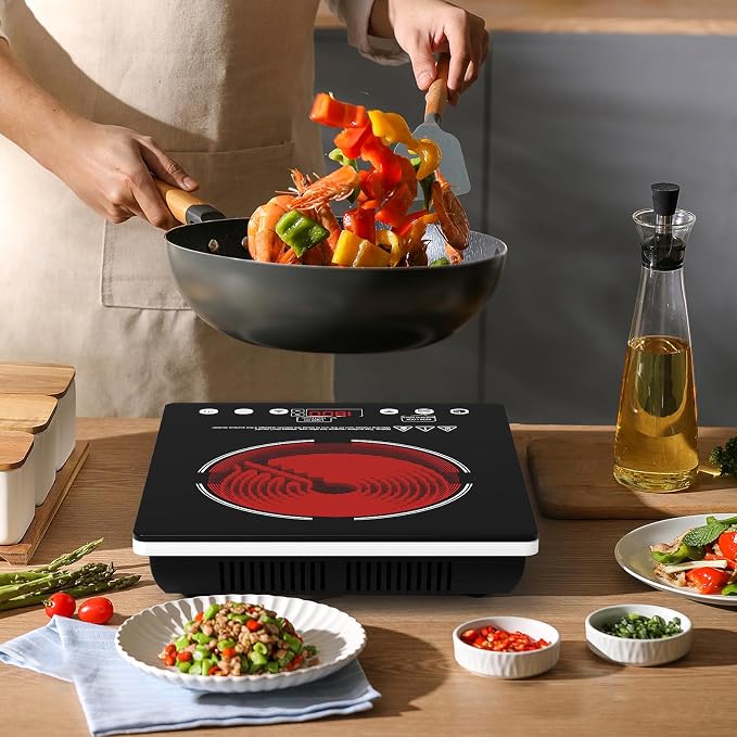 Single Burner Electric Cooktop 1800W - 110V Electric Stove Top Burner Portable - Image 8