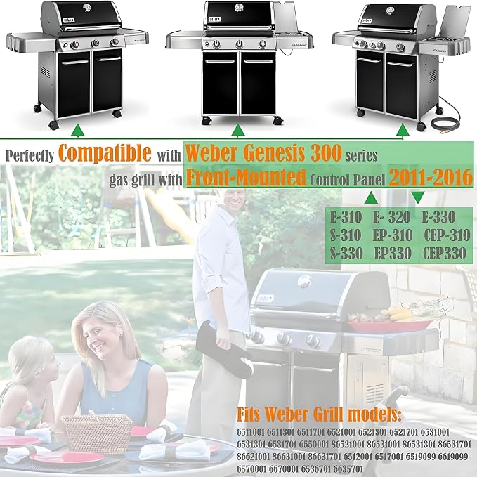 Genesis Grill Parts for Weber E310 E320 E330 EP310 EP320 EP330, 17.5” - Image 8
