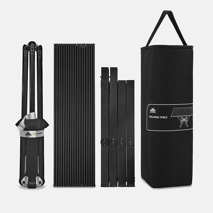 Folding Camping Table — Stable Roll-Up Aluminum Design, Solid Support Structure - Image 9