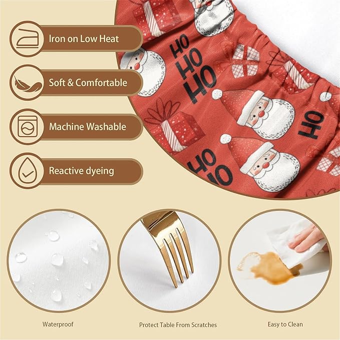 Rectangle Table Cloth Cover Waterproof Elastic Fitted Polyester Fitted - Image 4