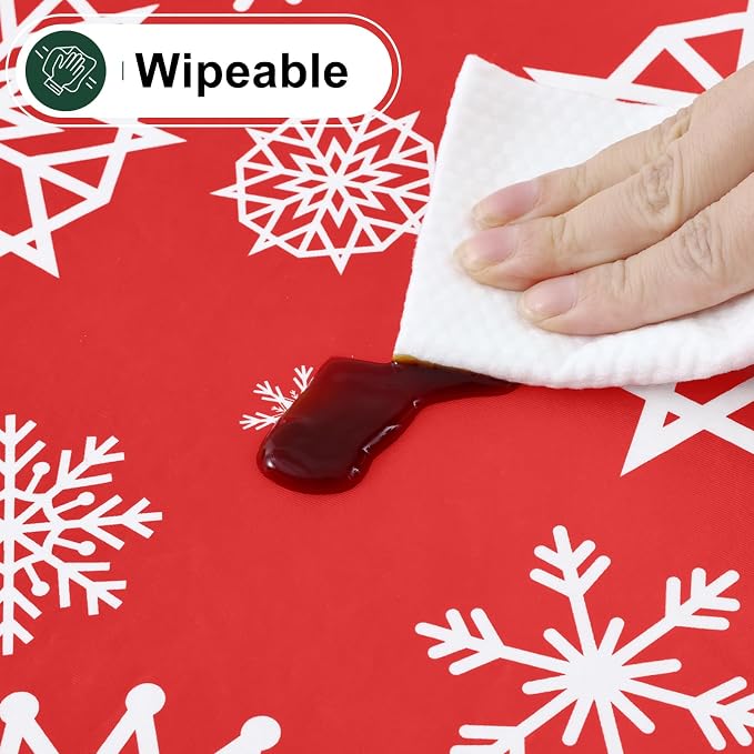 misaya Rectangle Waterproof Vinyl Table Cloth, Wipeable Tablecloth - Image 6