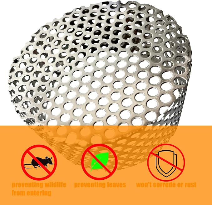 PVC Termination Cap Vent Cover, Stainless Steel Mesh Screen Vent Cover Slot - Image 5