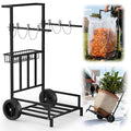 2-in-1 Leaf Bag Holder Cart & Hand Truck Dolly, Heavy Duty Garden Trash Bag by Fijaru