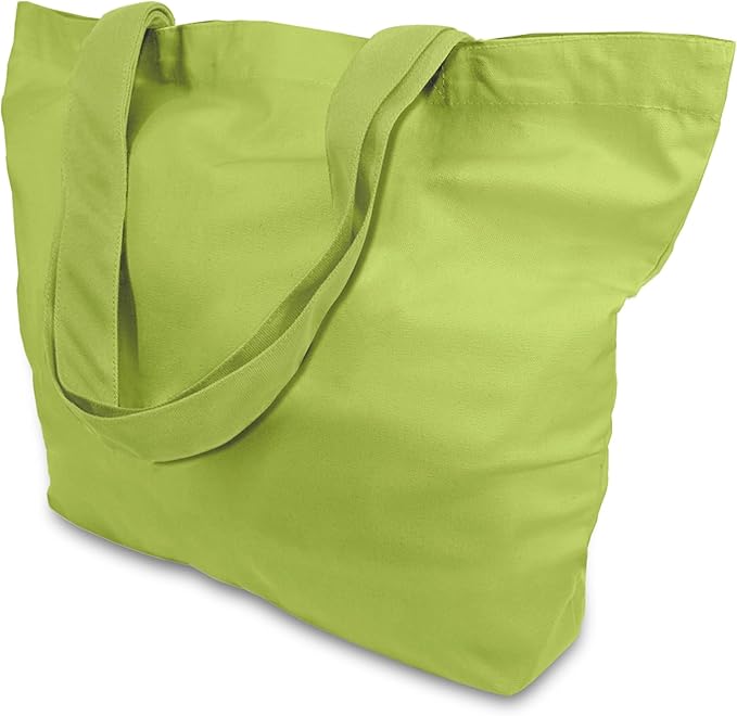 TOPDesign 3-Pack Super Strong Large 12oz Cotton Canvas Tote Bags, Reusable by TOPDesign