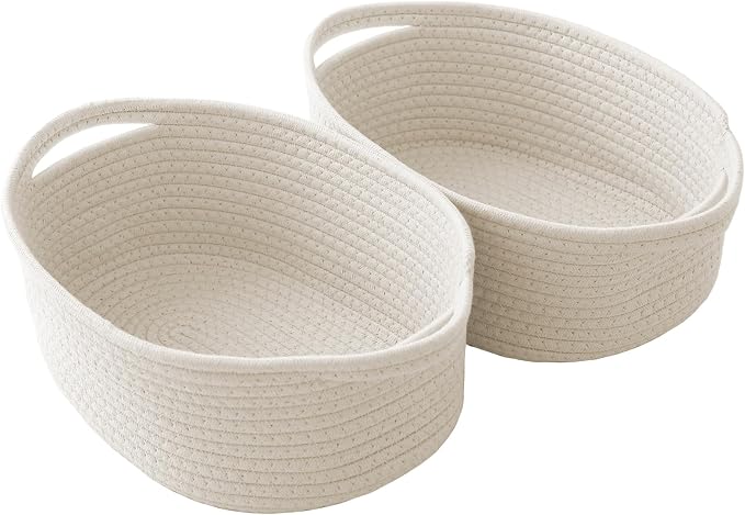 Woven Basket, Small Rope Storage Bin by JMvicyroam